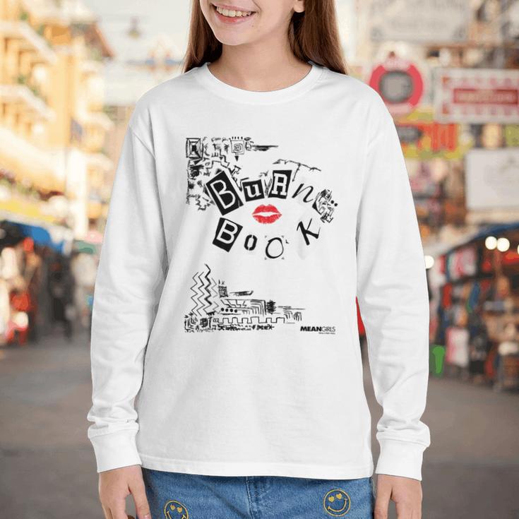 Mean Girls Burn Book Cover Art Youth Long Sleeve Tee