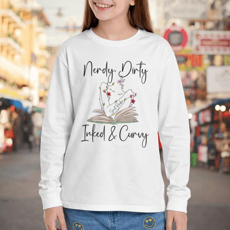 Nerdy Dirty Inked & Curvy ShirtSmutty Book TeesSmut Reader Youth Long Sleeve Tee