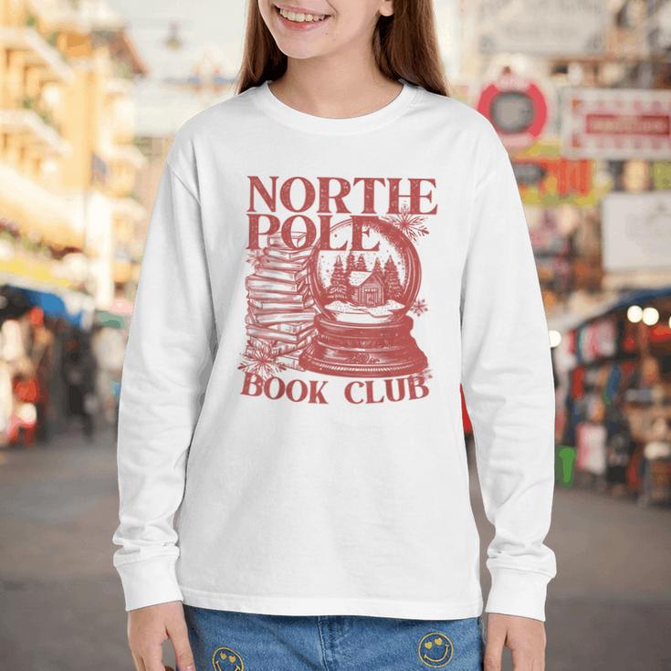 North Pole Book Club Christmas Youth Long Sleeve Tee
