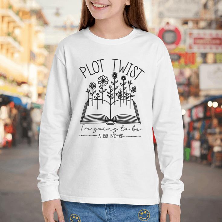Plot Twist I'm Going To Be A Big Brothers Literary Book Boys Youth Long Sleeve Tee Plot Twist I'm Going To Be A Big Brothers Literary Book Boys Youth Long Sleeve Tee