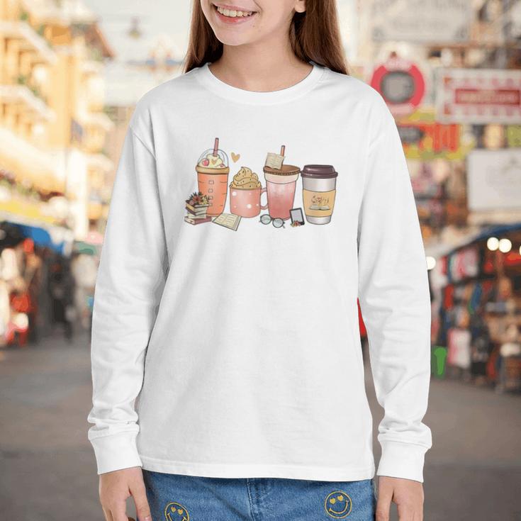 Reading Tea Coffee And Books Youth Long Sleeve Tee Reading Tea Coffee And Books Youth Long Sleeve Tee