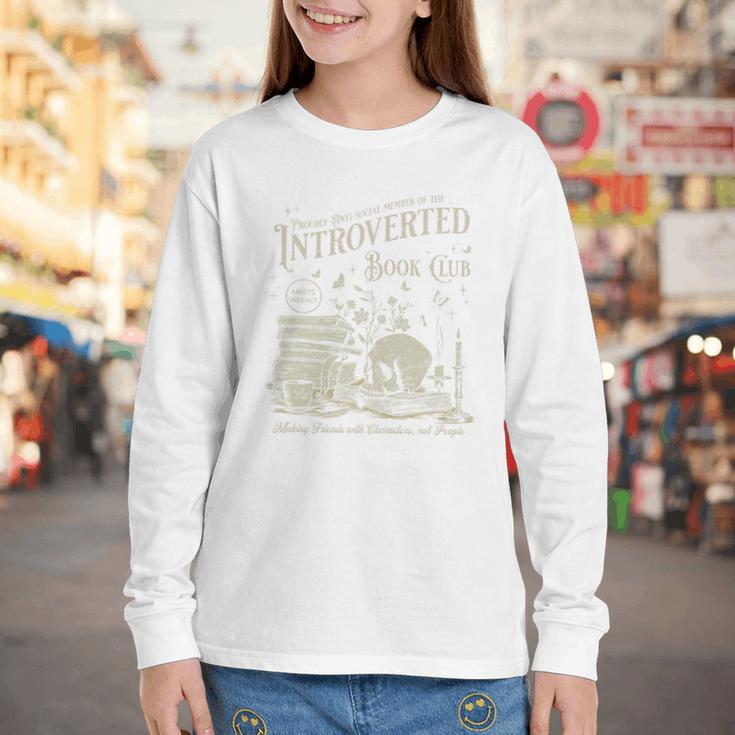 Retro Proud Anti Social Member Of Introverted Book Club Premium Tri-Blend Youth Long Sleeve Tee Retro Proud Anti Social Member Of Introverted Book Club Premium Tri-Blend Youth Long Sleeve Tee