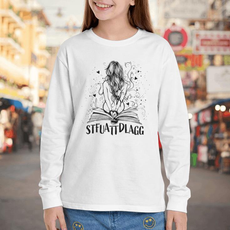 Sexy STFUATTDLAGG Hot Woman Reading Spicy Good Book Love Youth Long Sleeve Tee Sexy STFUATTDLAGG Hot Woman Reading Spicy Good Book Love Youth Long Sleeve Tee