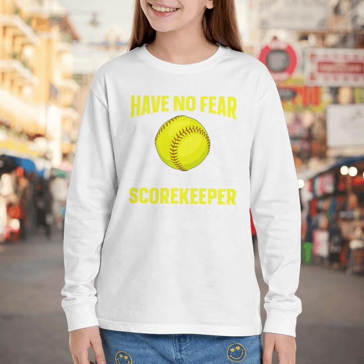 Softball Scorekeeper For a Score Book Keeper Premium Tri-Blend Youth Long Sleeve Tee