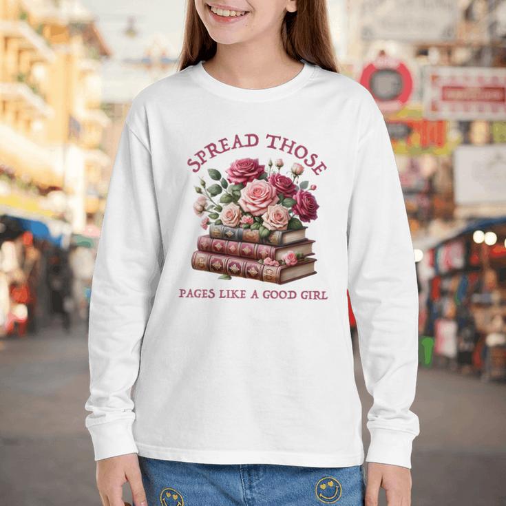 Spicy Books Spread Those Pages Like A Good Girl Dark Romance Youth Long Sleeve Tee Spicy Books Spread Those Pages Like A Good Girl Dark Romance Youth Long Sleeve Tee