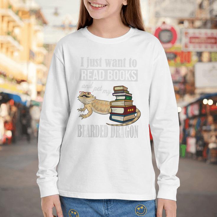 Tiny Dinosaur Read Books & Pet My Bearded Dragon Lover Premium Tri-Blend Youth Long Sleeve Tee Tiny Dinosaur Read Books & Pet My Bearded Dragon Lover Premium Tri-Blend Youth Long Sleeve Tee