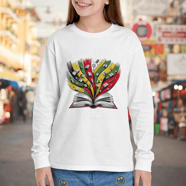 History Education Is Freedom Books Black History Premium Tri-Blend Youth Long Sleeve Tee