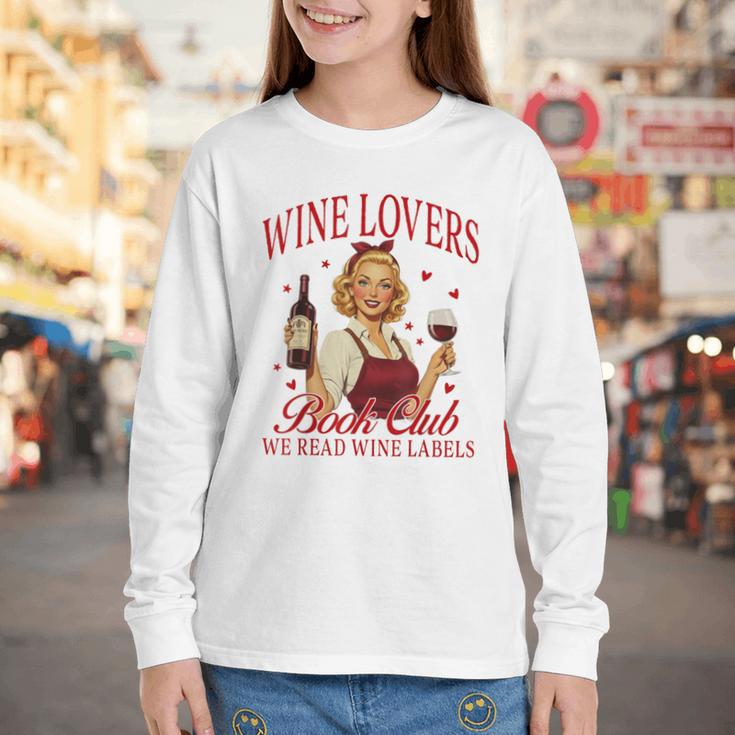 Valentine’s Day Wine Lovers Book Club We Read Wine Labels Youth Long Sleeve Tee Valentine’s Day Wine Lovers Book Club We Read Wine Labels Youth Long Sleeve Tee