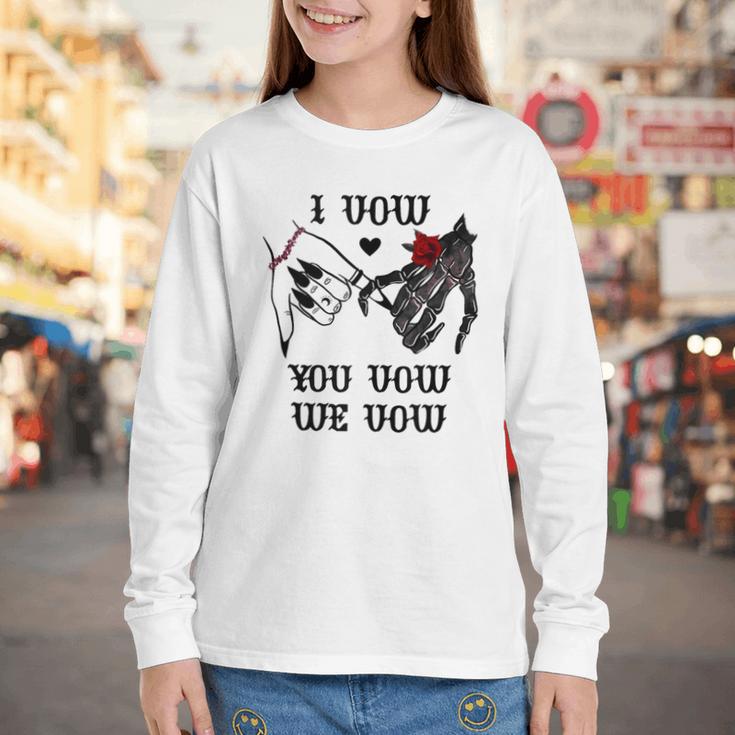 I Vow You Vow We Vow Merch Dark Romance Smutty Book Smutt Youth Long Sleeve Tee