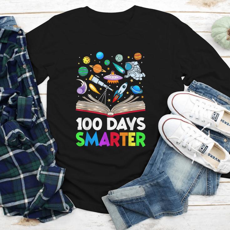 100th Day Of School Astronaut Books Space 100 Days Smarter Youth Long Sleeve Tee