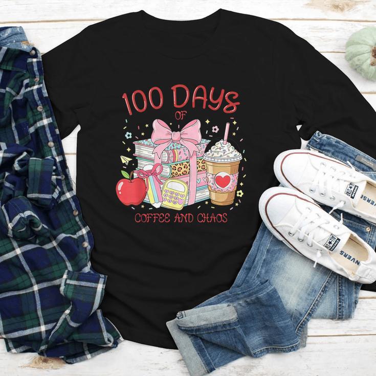 100th Day Of School Teachers 100 Days Of Coffee Chaos Books Youth Long Sleeve Tee 100th Day Of School Teachers 100 Days Of Coffee Chaos Books Youth Long Sleeve Tee
