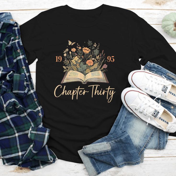 1995 Chapter Thirty 30th Birthday Wildflower Book 30 Yrs Old Youth Long Sleeve Tee