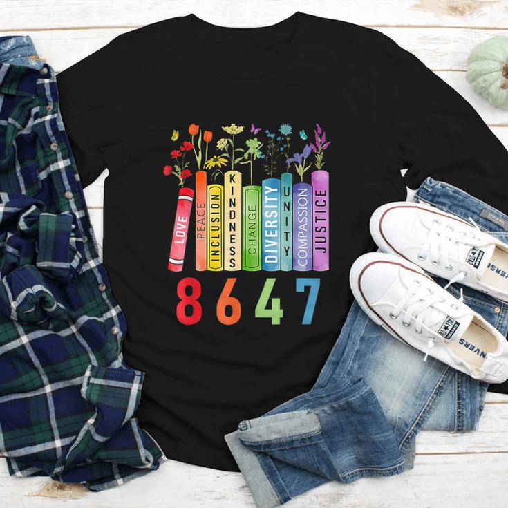 8647 Equal Rights Book Flower Trump Women Rights Feminist Youth Long Sleeve Tee