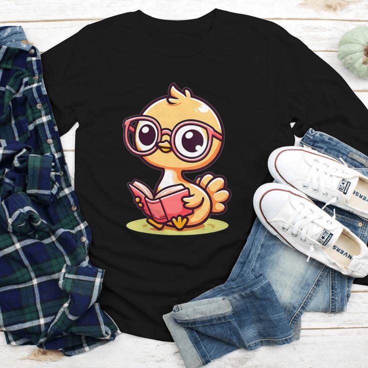 Adorable Book Lover Ostrich With Reading Glasses Cute Youth Long Sleeve Tee Adorable Book Lover Ostrich With Reading Glasses Cute Youth Long Sleeve Tee