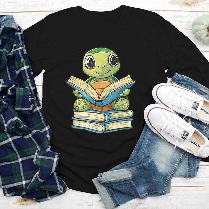Adorable Turtle Reading Books Youth Long Sleeve Tee Adorable Turtle Reading Books Youth Long Sleeve Tee