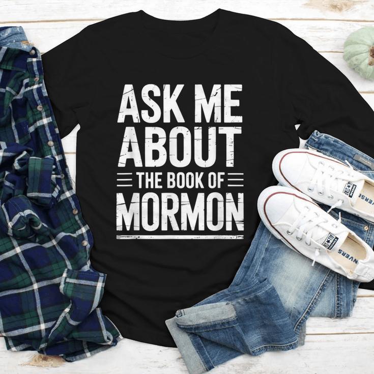 Ask Me About The Book Of Mormon Youth Long Sleeve Tee