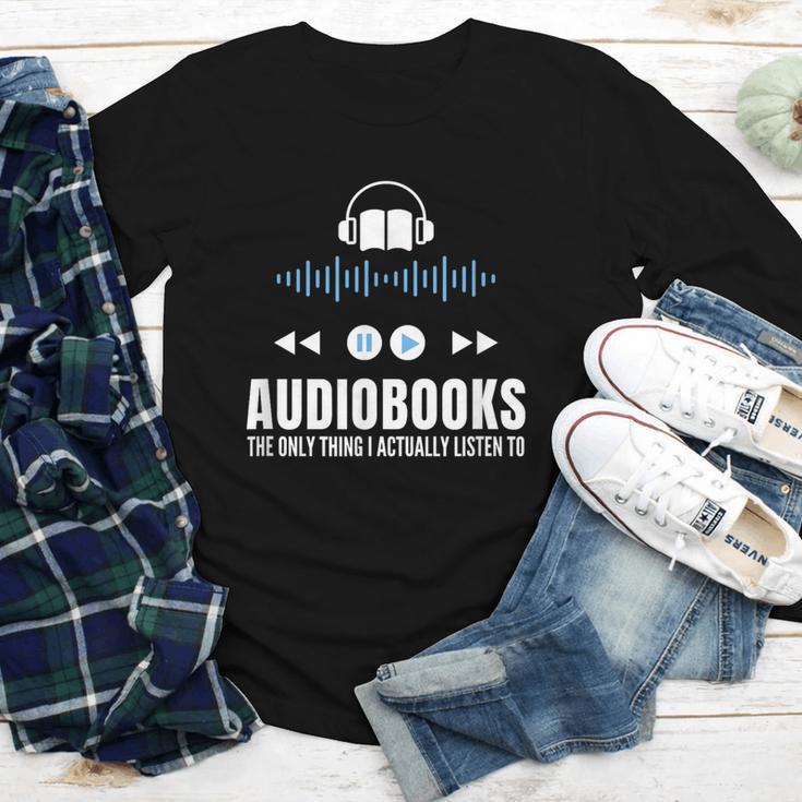 Audiobooks Listener Book Reading Lover Fun Youth Long Sleeve Tee