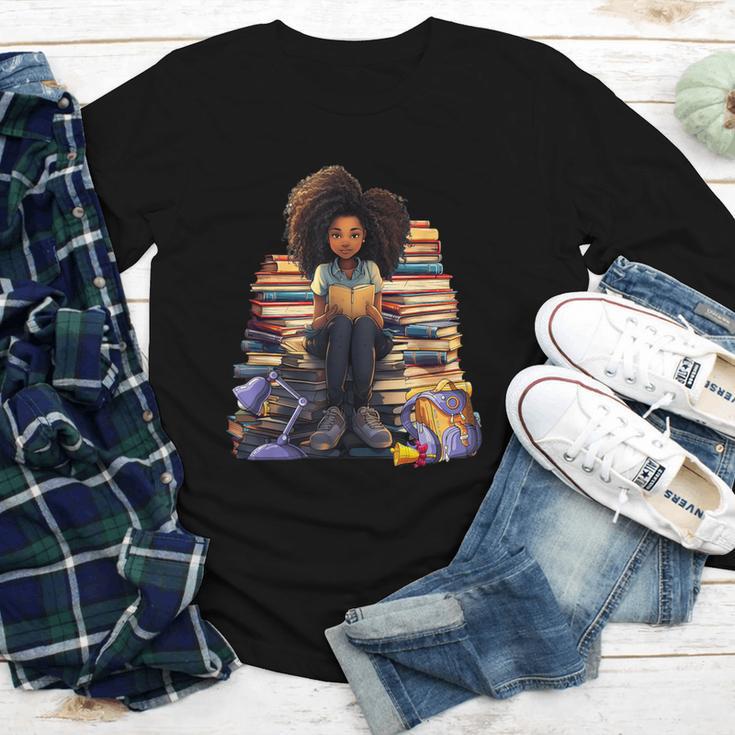 Back To School Afro Melanin Girl Reading Book Bookworm Youth Long Sleeve Tee Back To School Afro Melanin Girl Reading Book Bookworm Youth Long Sleeve Tee