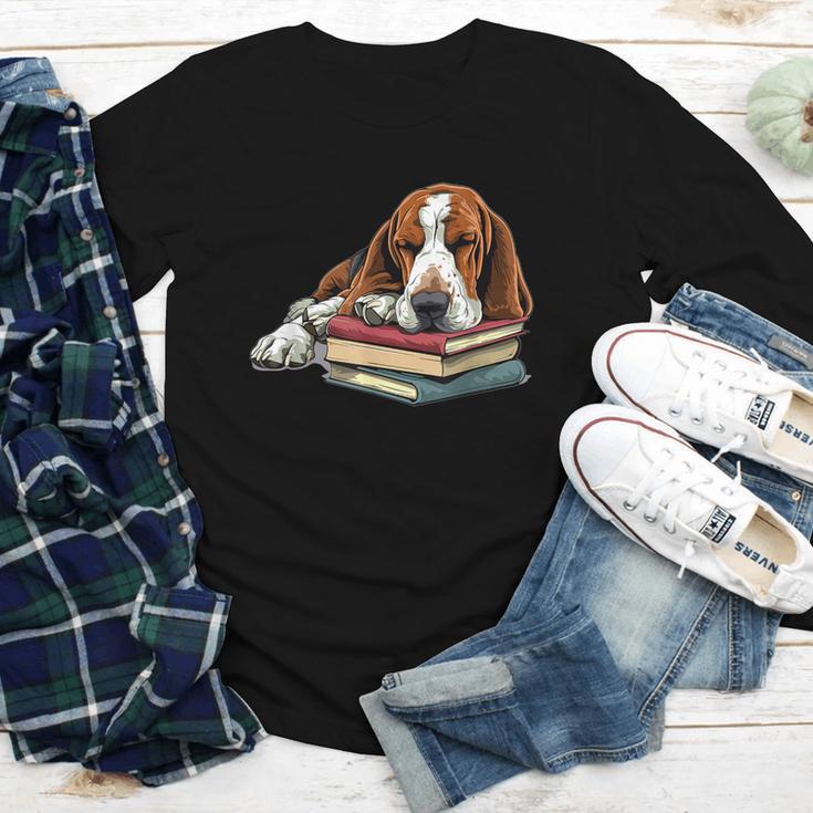 Basset Hound Books Dog Breed Graphic Youth Long Sleeve Tee