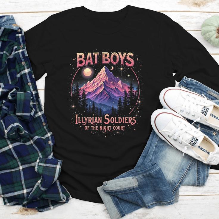 Bat Boys Night Court Mountain Nesta Bookworm ACOSF Bookish Youth Long Sleeve Tee