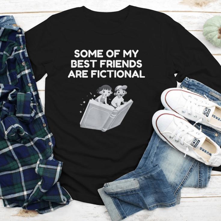 Some Of My Best Friends Are Fictional Book Lover Nerd Youth Long Sleeve Tee