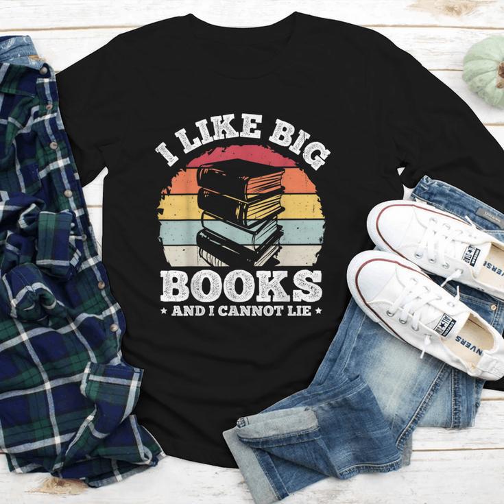 I LIKE BIG BOOKS AND I CANNOT LIE Book Lover Print Youth Long Sleeve Tee