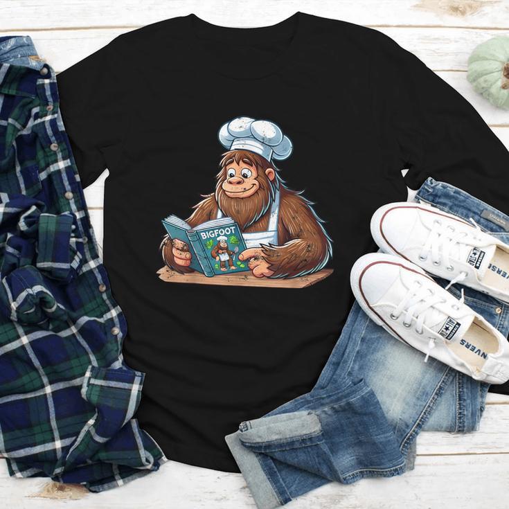 Bigfoot Reading a Cookbook Youth Long Sleeve Tee