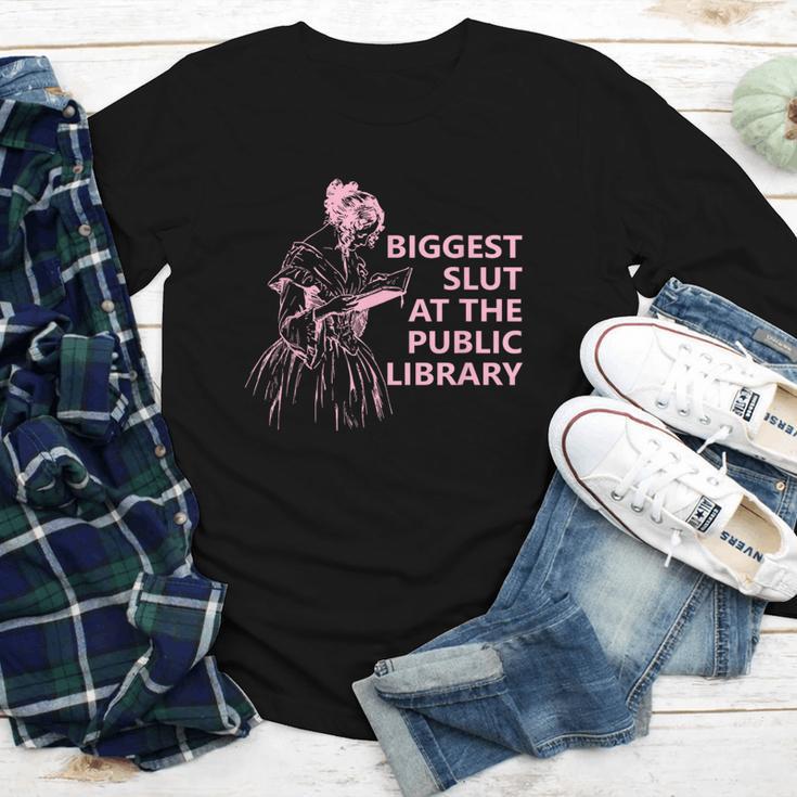 Biggest Slut At The Public Library Reading Book Club Youth Long Sleeve Tee