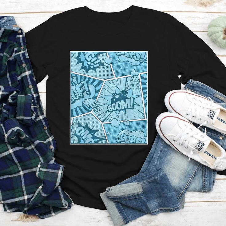 Blue Comic Book Blue Graphic Youth Long Sleeve Tee