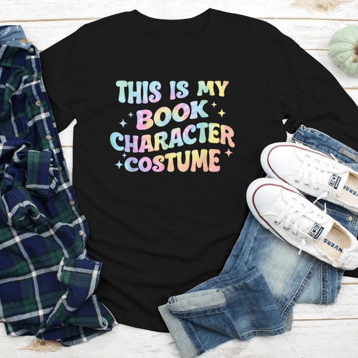 This Is My Book Character Costume Book Lover Groovy Youth Long Sleeve Tee