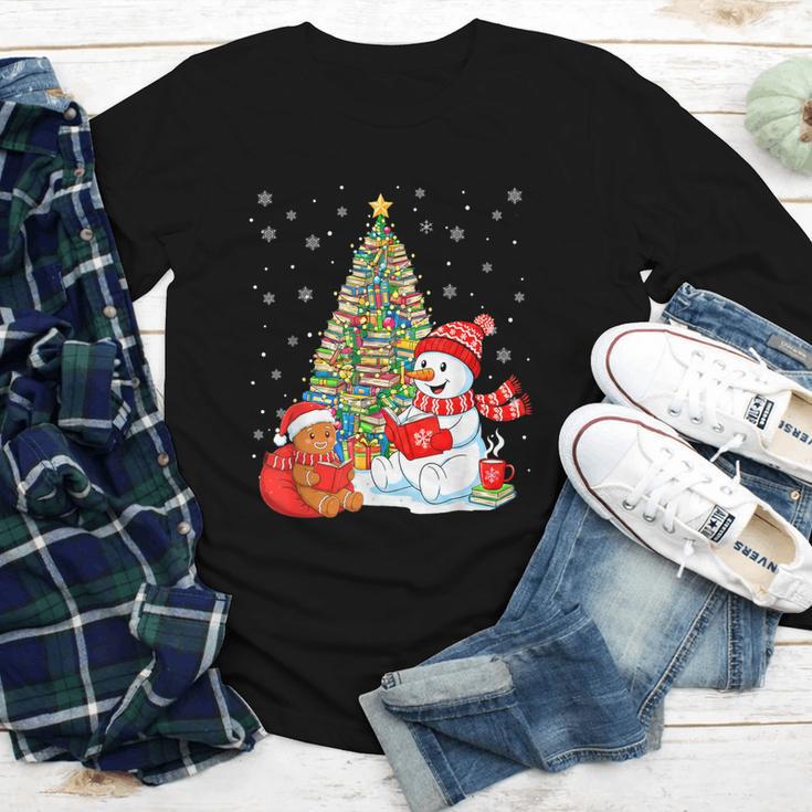 Book Christmas Tree Bookworm Gingerbread Man Snowman Reading Youth Long Sleeve Tee Book Christmas Tree Bookworm Gingerbread Man Snowman Reading Youth Long Sleeve Tee