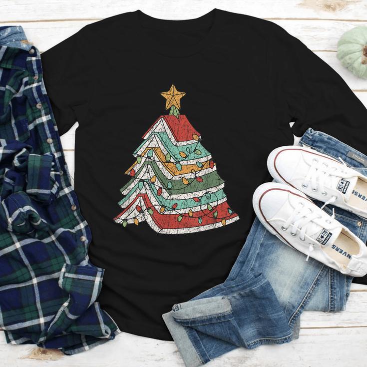 Book Christmas Tree For Librarians Book Lovers Youth Long Sleeve Tee