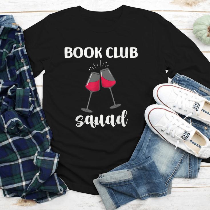 Book Club Squad Reading Bookworm Wine Lover Humor Youth Long Sleeve Tee