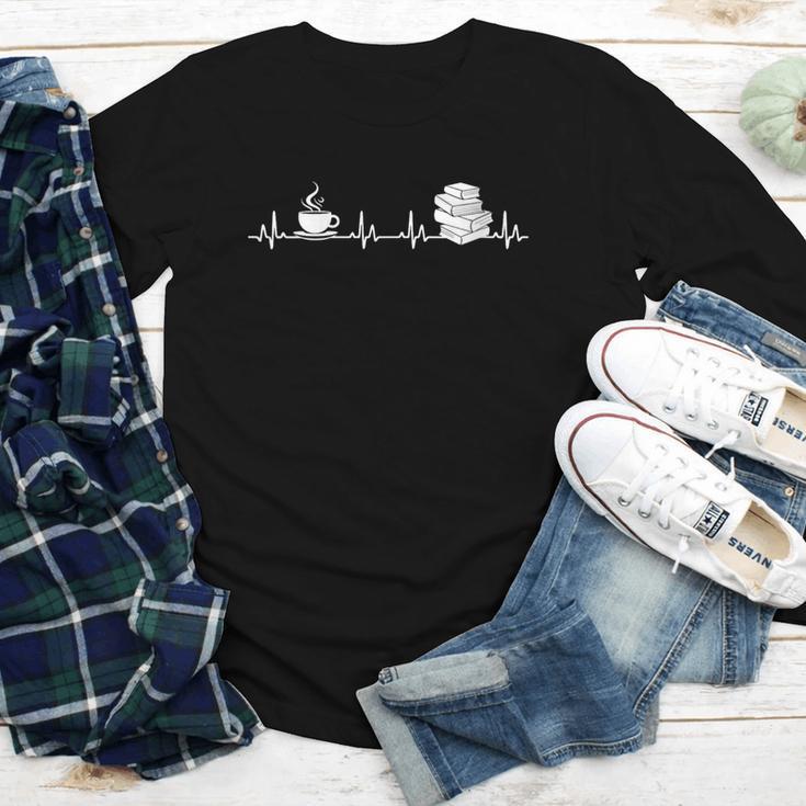 Book And Coffee Heartbeat Books Lovers Youth Long Sleeve Tee