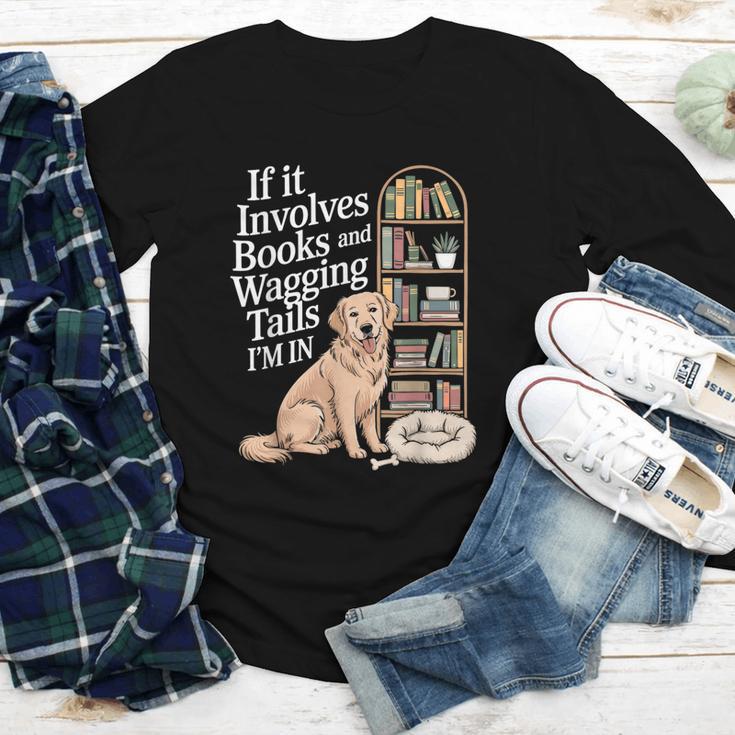 Book And Dog Lover Bookworm Reader Book Lover Youth Long Sleeve Tee