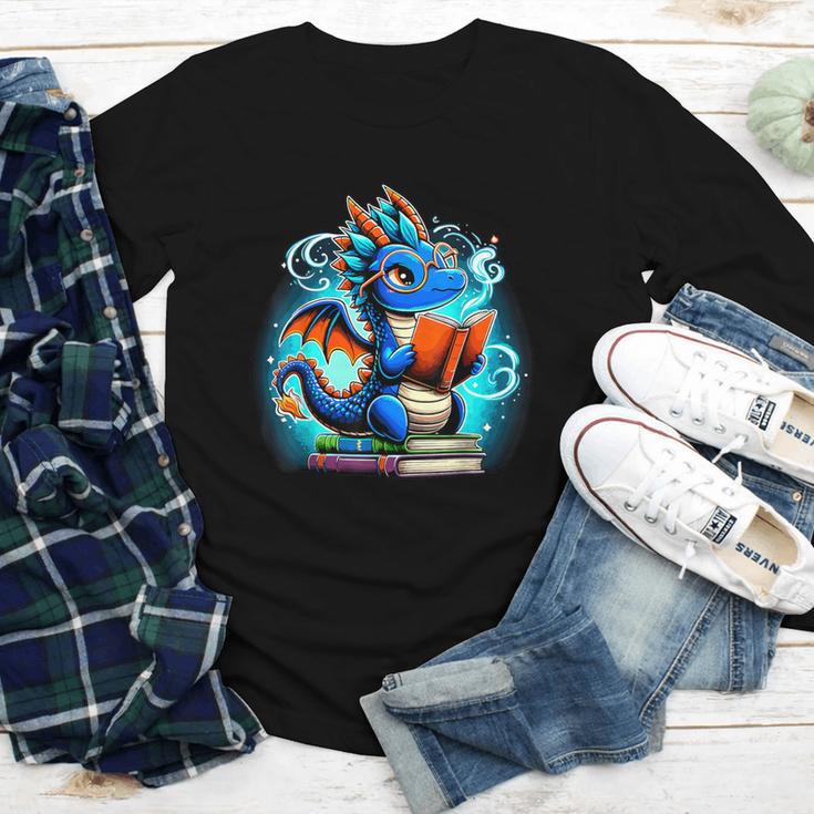 Book Dragon Reading Lover Youth Long Sleeve Tee