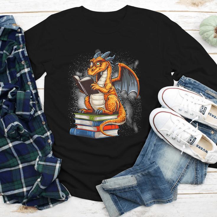 Book Dragon Reading Book Lover Youth Long Sleeve Tee Book Dragon Reading Book Lover Youth Long Sleeve Tee