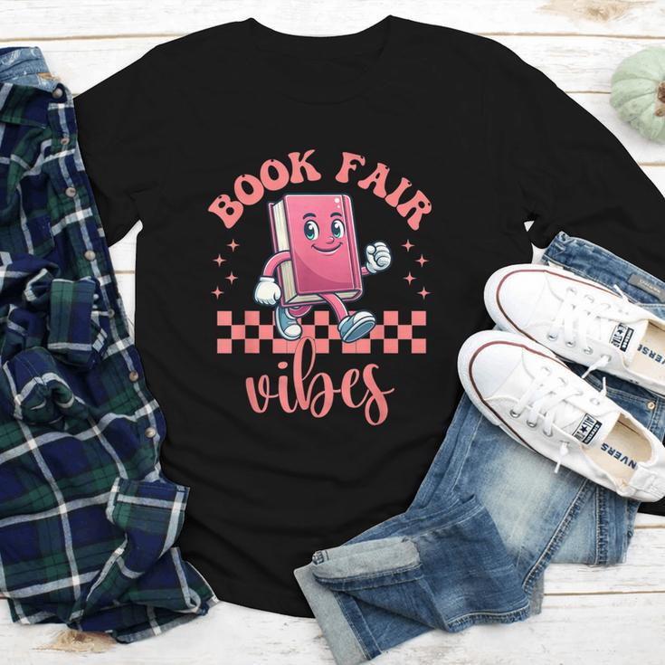 Book Fair Vibes School Librarian Retro 70s Reading Bookworm Youth Long Sleeve Tee Book Fair Vibes School Librarian Retro 70s Reading Bookworm Youth Long Sleeve Tee