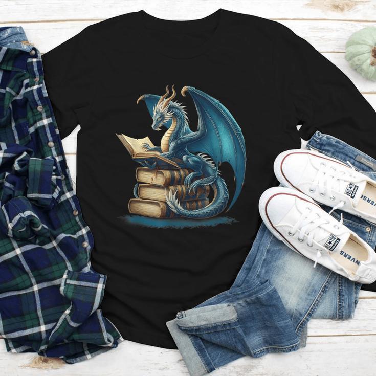 Book Lover Bookworm Reading Books Dragon Sci-Fi Character Youth Long Sleeve Tee