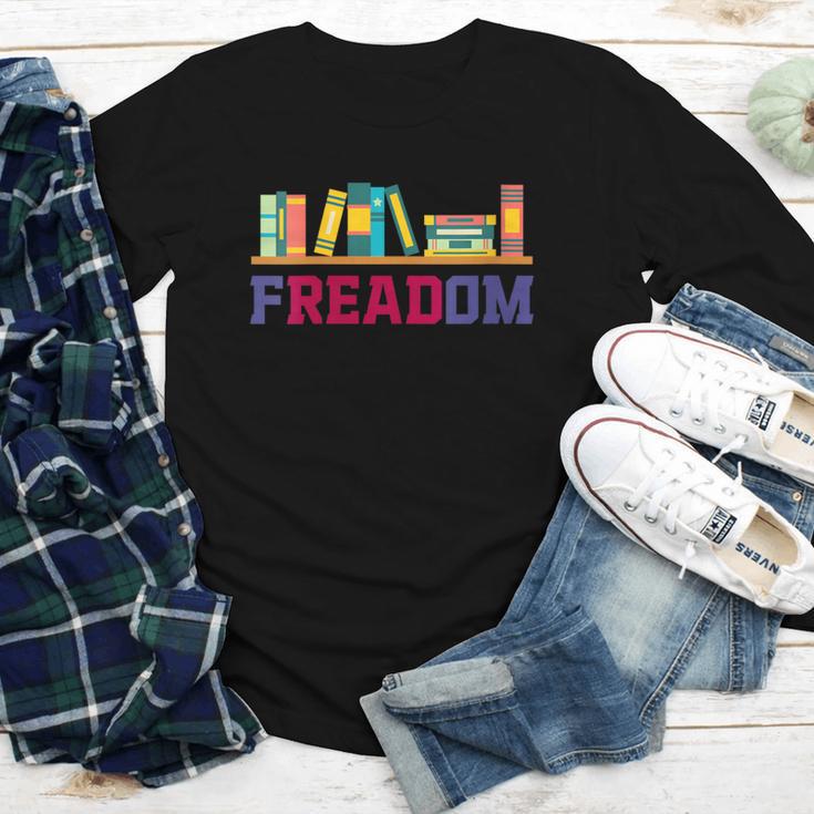 Book Lover Freedom Librarian Vintage Retro Reading Present Youth Long Sleeve Tee