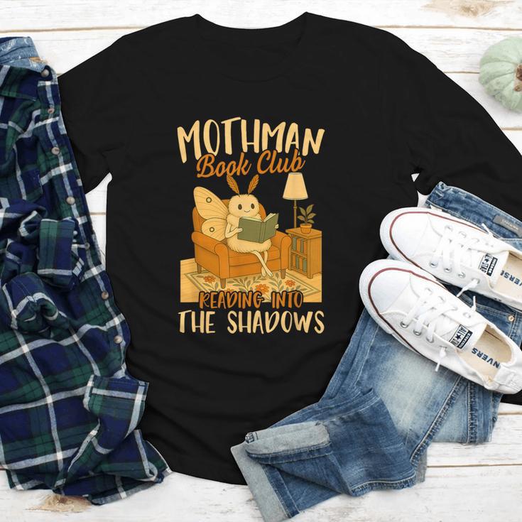 Book Lover Moth Mothman Book Club Reading Into Shadows Youth Long Sleeve Tee Book Lover Moth Mothman Book Club Reading Into Shadows Youth Long Sleeve Tee