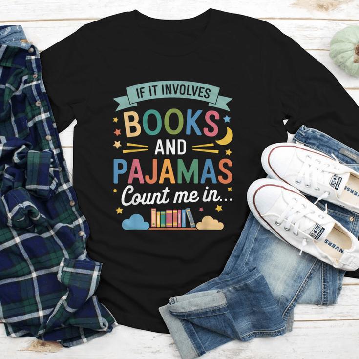 Book Lovers Reading Bedtime Cozy Pajama For Librarians Youth Long Sleeve Tee
