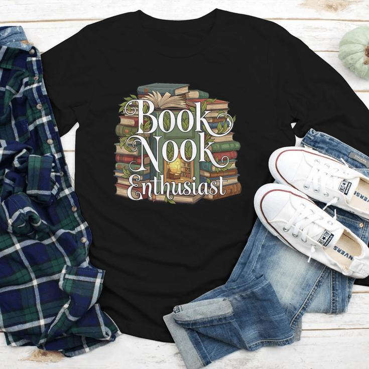 Book Nook Enthusiast Cozy Library Reader Collector Youth Long Sleeve Tee