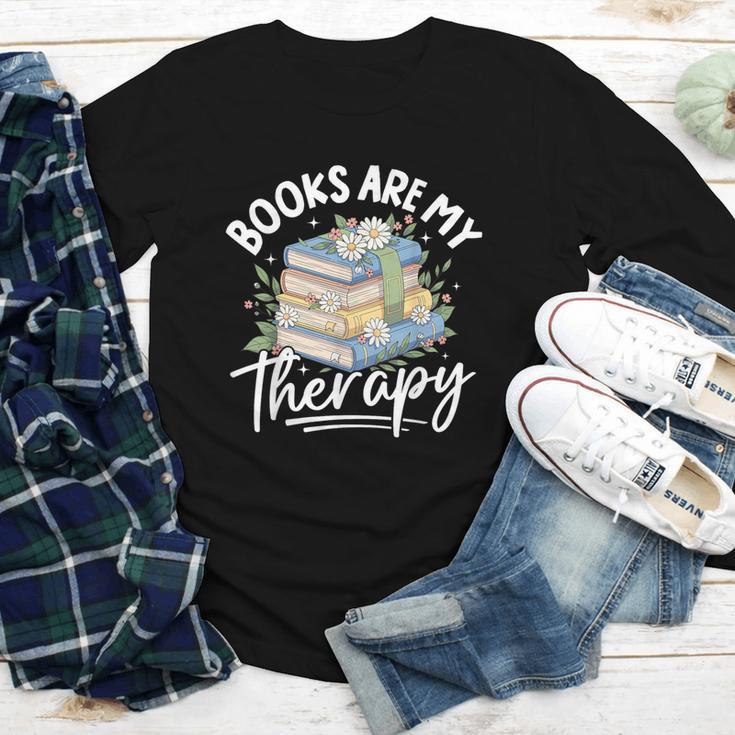 Book Are My Therapy Aesthetic Bookish Reading Youth Long Sleeve Tee Book Are My Therapy Aesthetic Bookish Reading Youth Long Sleeve Tee