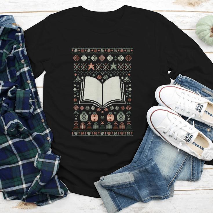 Book Reading Ugly Christmas Youth Long Sleeve Tee