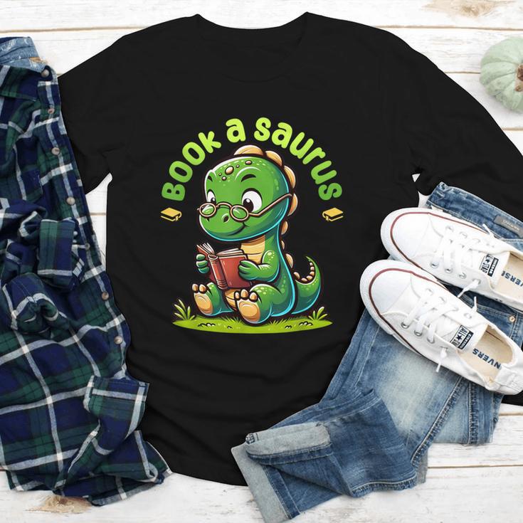Book A Saurus Bookasaurus Dinosaur Book Girls Boys Toddler Youth Long Sleeve Tee