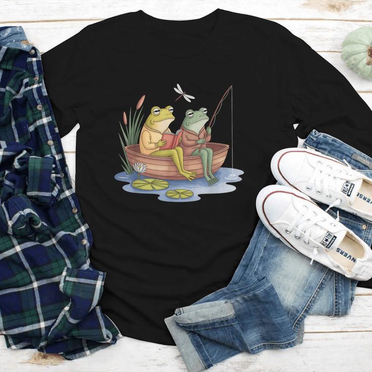 Book Shirt Frog Toad Fishing Vintage Book Frog Youth Long Sleeve Tee