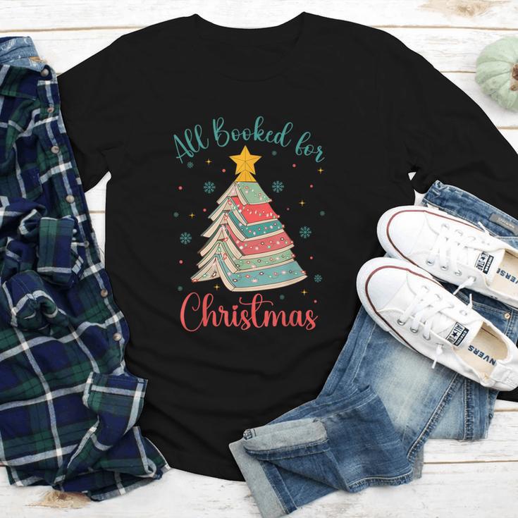 All Booked For Christmas Tree Book Bookish Christmas Youth Long Sleeve Tee All Booked For Christmas Tree Book Bookish Christmas Youth Long Sleeve Tee