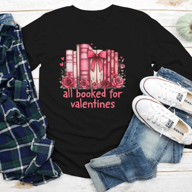 All Booked For Valentines Coquette Bow Book Lover Bookworm Youth Long Sleeve Tee
