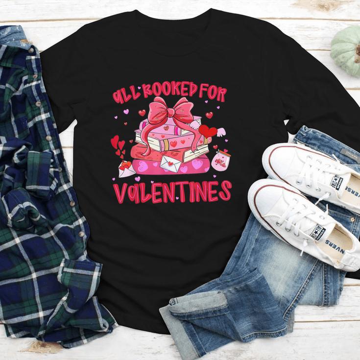All Booked For Valentines Coquette Bow Book Valentine Day Youth Long Sleeve Tee